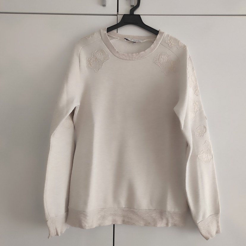 Dantel Detaylı Bej Kadın Sweatshirt - Görsel 2