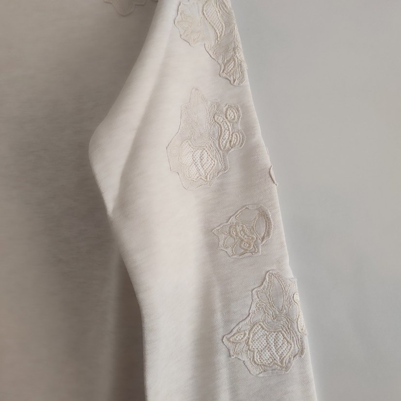 Dantel Detaylı Bej Kadın Sweatshirt - Görsel 3