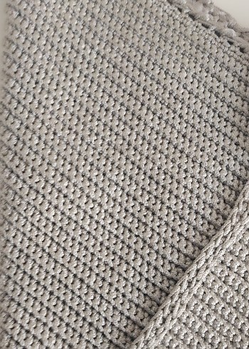 Gri Örgü Kadın Çanta - Görsel 3