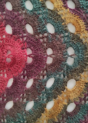 Çok Renkli Örgü boyunluk - Görsel 2