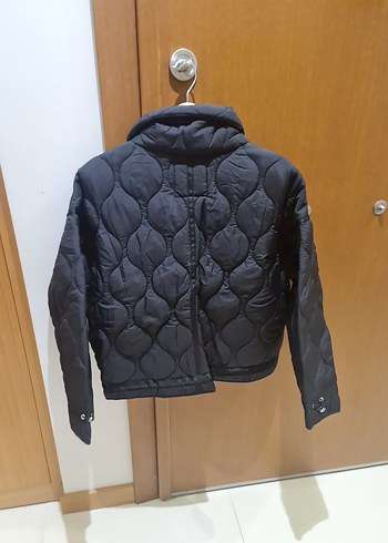 Zara Düğmeli Siyah Mini Kadın Ceket