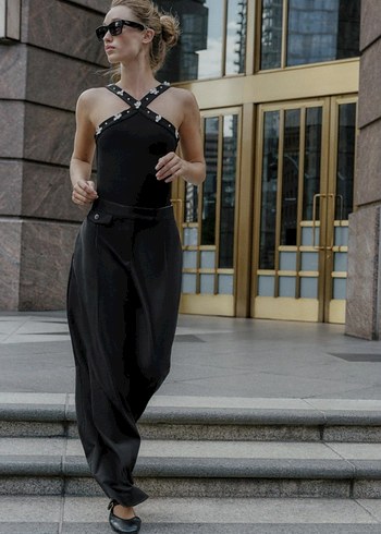 Siyah Askılı bluz - Görsel 2