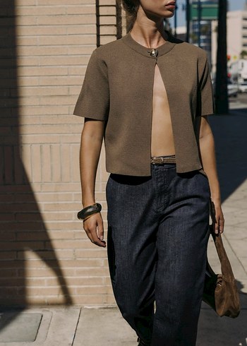 Kemerli chino  Kadın Kot Pantolon - Görsel 2