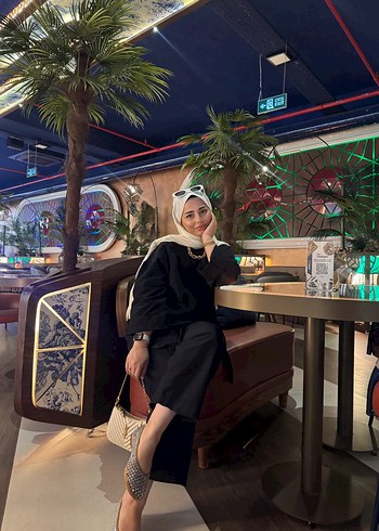 Siyah Uzun Kollu Bohem Kadın Takım