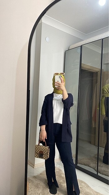 Lacivert ince astarsız blazer ceket
