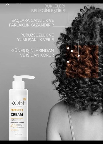 Kobe Perfect 9 Bukle Belirginleştirici Saç Kremi