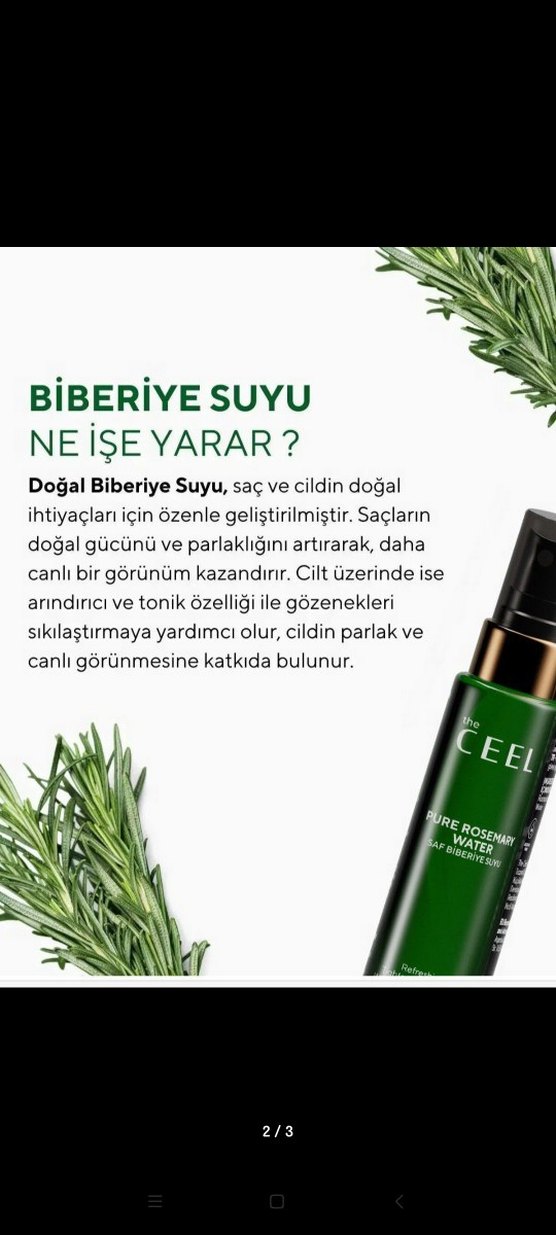 The Ceel Saf Biberiye Suyu 100ml - Görsel 2