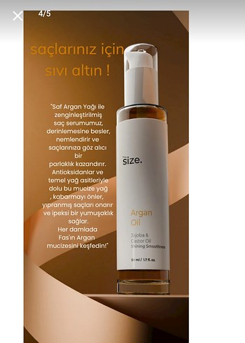The Size Argan Yağlı Saç Serumu - Görsel 3