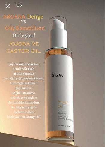 The Size Argan Yağlı Saç Serumu - Görsel 2