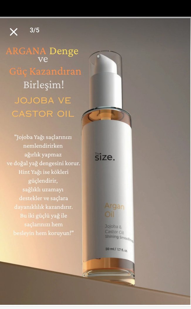 The Size Argan Yağlı Saç Serumu - Görsel 2