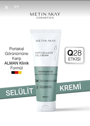 Metin Akay Selülit Karşıtı Jel Krem 100ml - Görsel 2