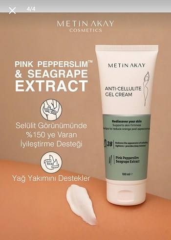 Metin Akay Selülit Karşıtı Jel Krem 100ml - Görsel 3