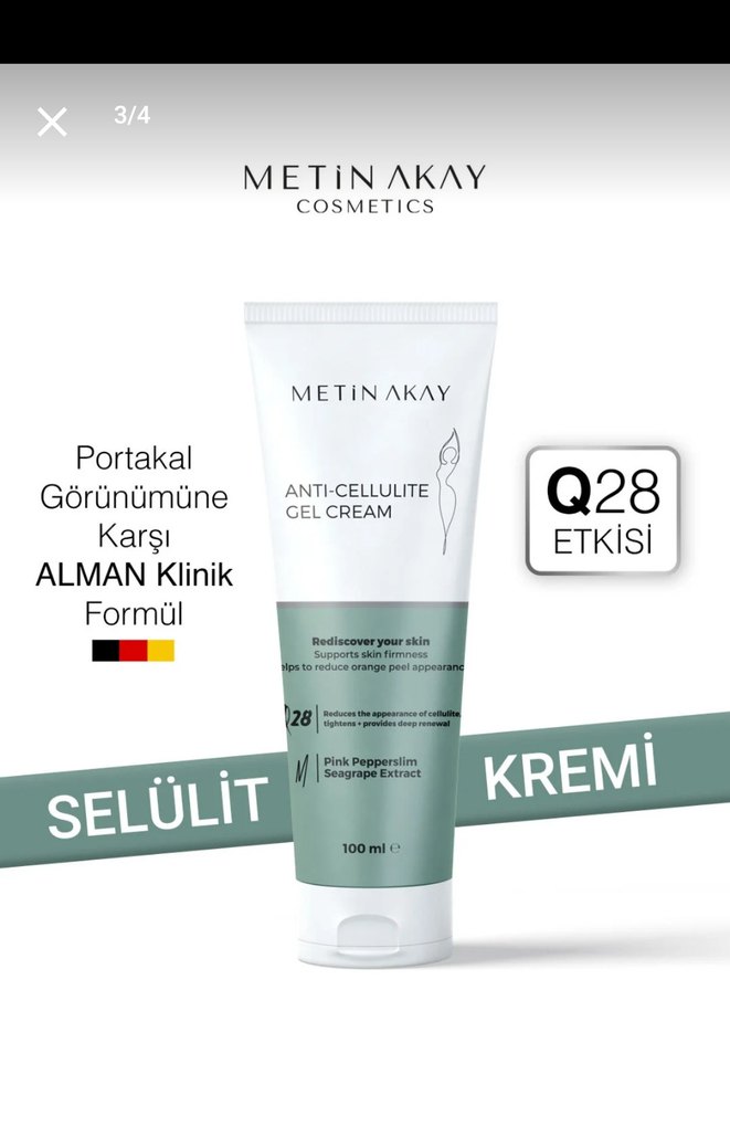 Metin Akay Selülit Karşıtı Jel Krem 100ml - Görsel 2