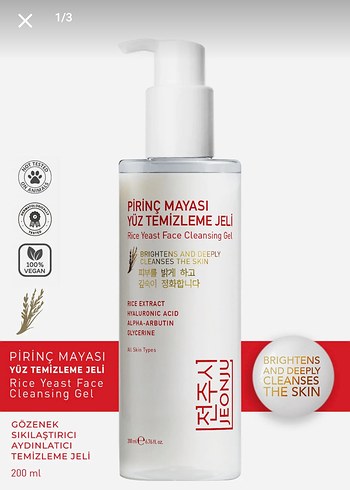 Pirinç Mayası Yüz Temizleme Jeli - Görsel 2