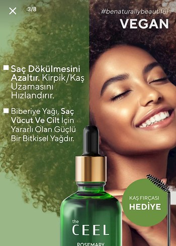The Ceel Biberiye Yağı Saç ve Cilt Bakımı 50 ml - Görsel 2