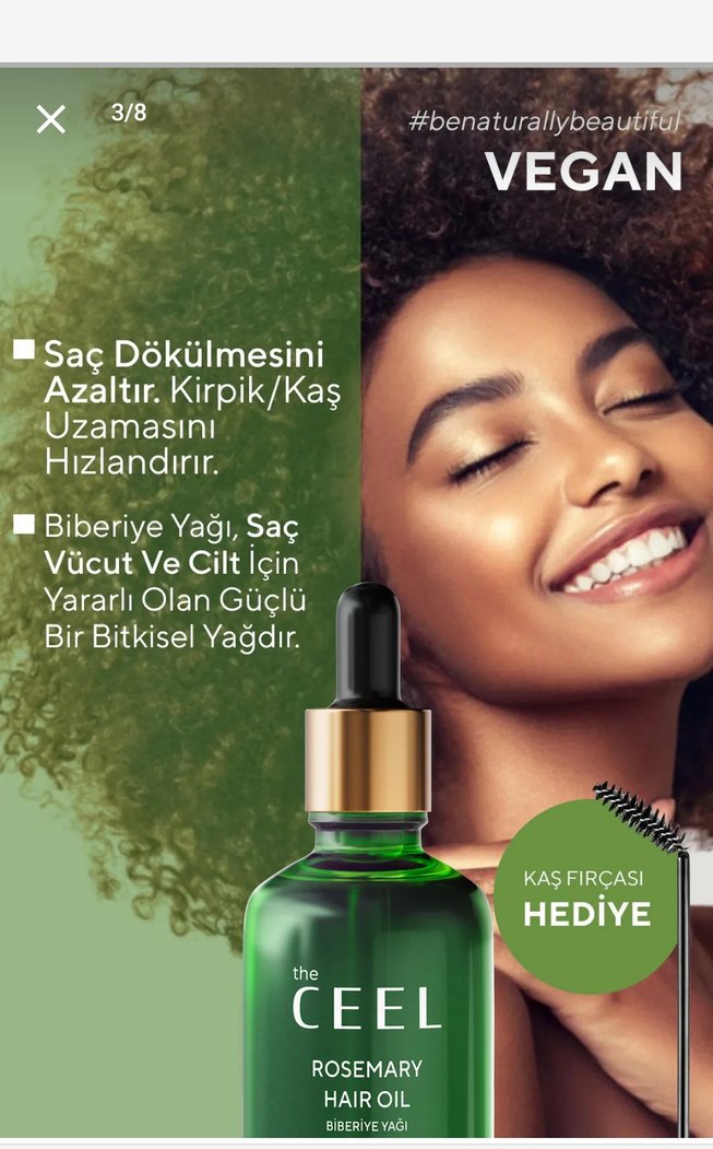 The Ceel Biberiye Yağı Saç ve Cilt Bakımı 50 ml - Görsel 2