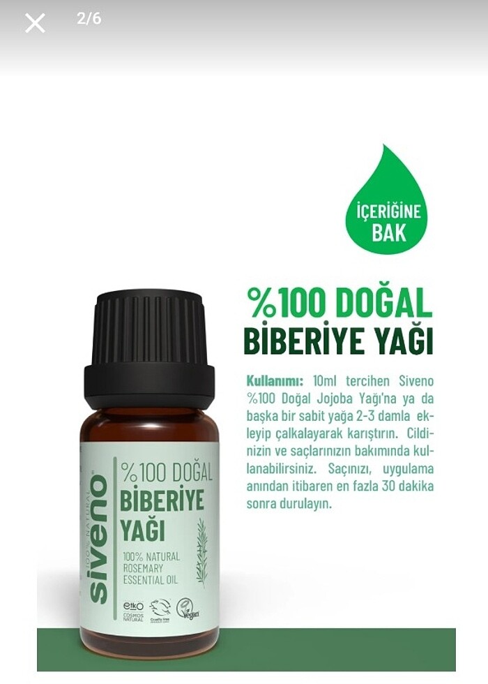 Siveno Biberiye Yağı  - Görsel 2