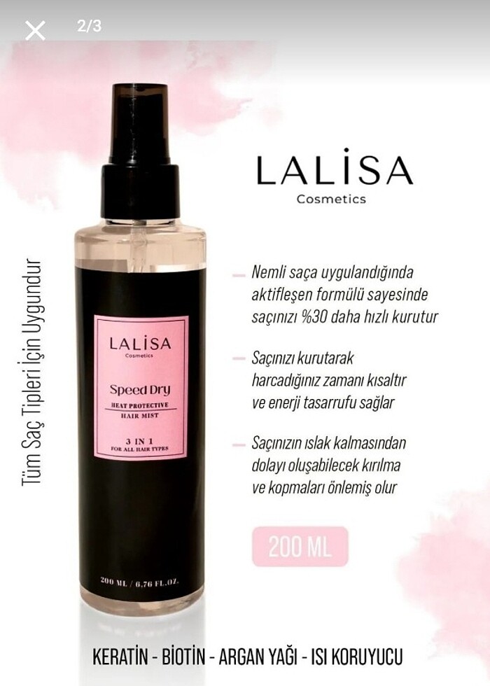 Lalisa Saç Spreyi - Görsel 2