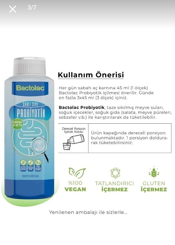 Bactolac Sıvı Probiyotik  - Görsel 2