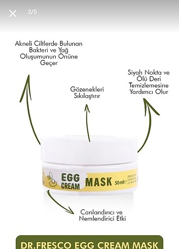 Dr.Fresco Yumurta Akı Maskesi  - Görsel 2
