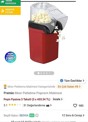 Mısır patlatma makinesi