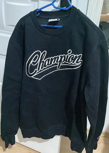 Diğer Champion Siyah Bisiklet Yaka Sweatshirt