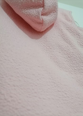 Kız Çocuk Kapüşonlu Fermuarlı Pembe Yelek - Görsel 4