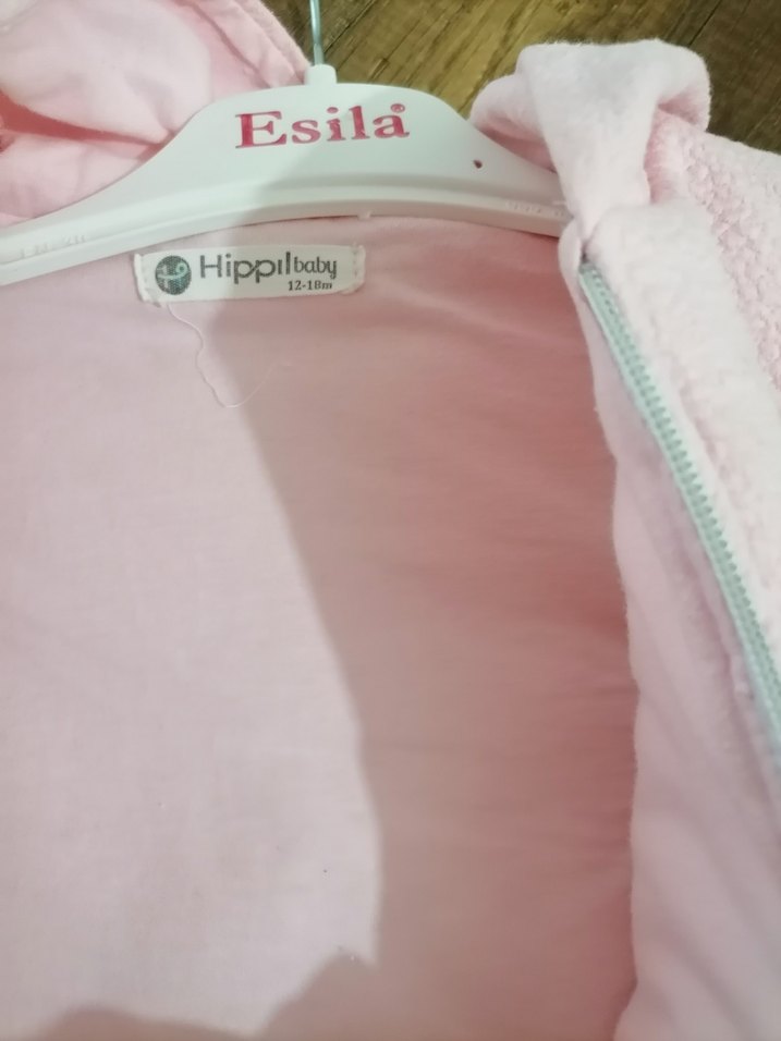 Kız Çocuk Kapüşonlu Fermuarlı Pembe Yelek - Görsel 5