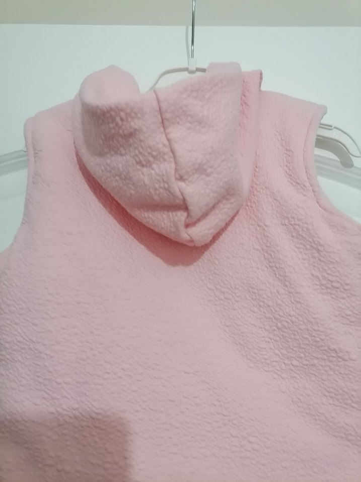Kız Çocuk Kapüşonlu Fermuarlı Pembe Yelek - Görsel 3