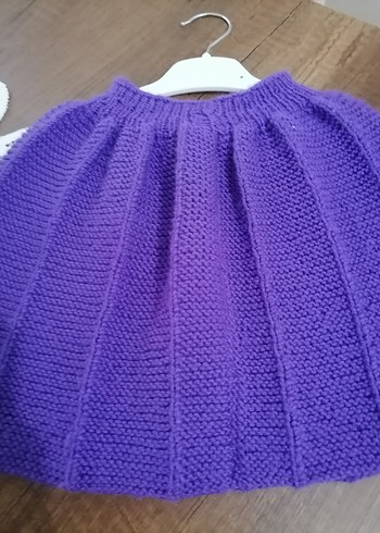 Mor Triko Kız Çocuk etek - Görsel 2