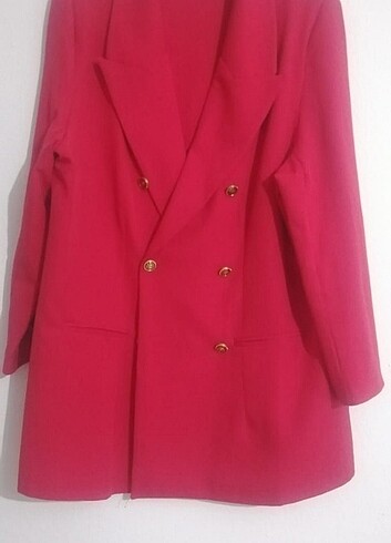 48 BEDEN KIRMIZI BLAZER CEKET 