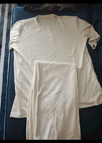 Beyaz Kısa Kollu Hamile Pijama Takımı - Görsel 2