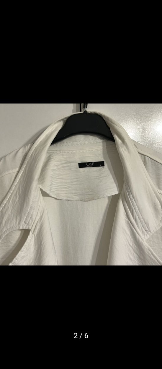 Beyaz Kısa Kollu Mini Kadın Ceket - Görsel 2