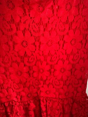 10 Yaş Beden kırmızı Renk H&M kız çocuk elbise