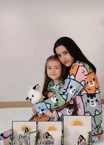 m Beden Anne çocuk pijama takımı