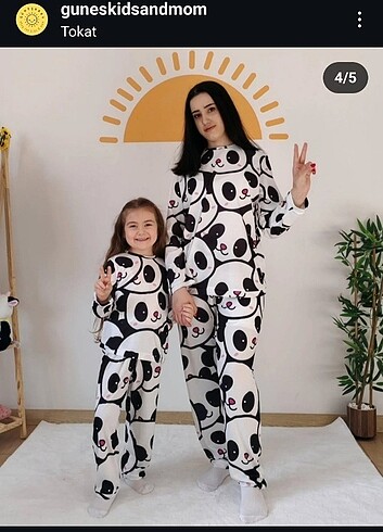 Anne çocuk pijama takımı