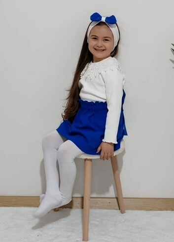 Diğer Kız çocuk etek badi bandana takım