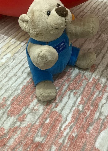 Beden Mavi tulumlu peluş oyuncak ayı