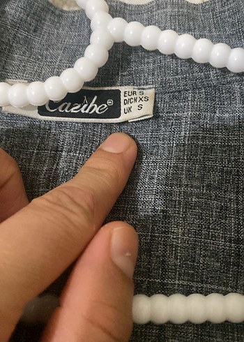s Beden Gri Uzun Keten Kadın Ceket