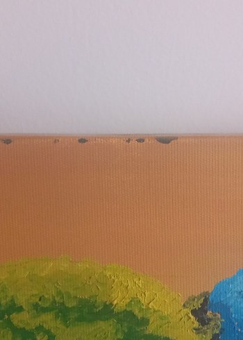  Beden çeşitli Renk Pastel Renkli Ağaçlar ve Yansıma Tablosu