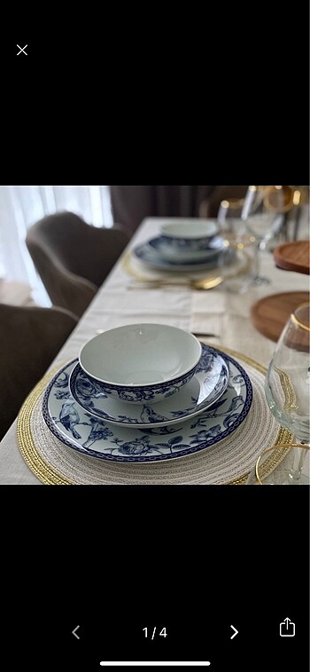 Kütahya porselen blue blanc