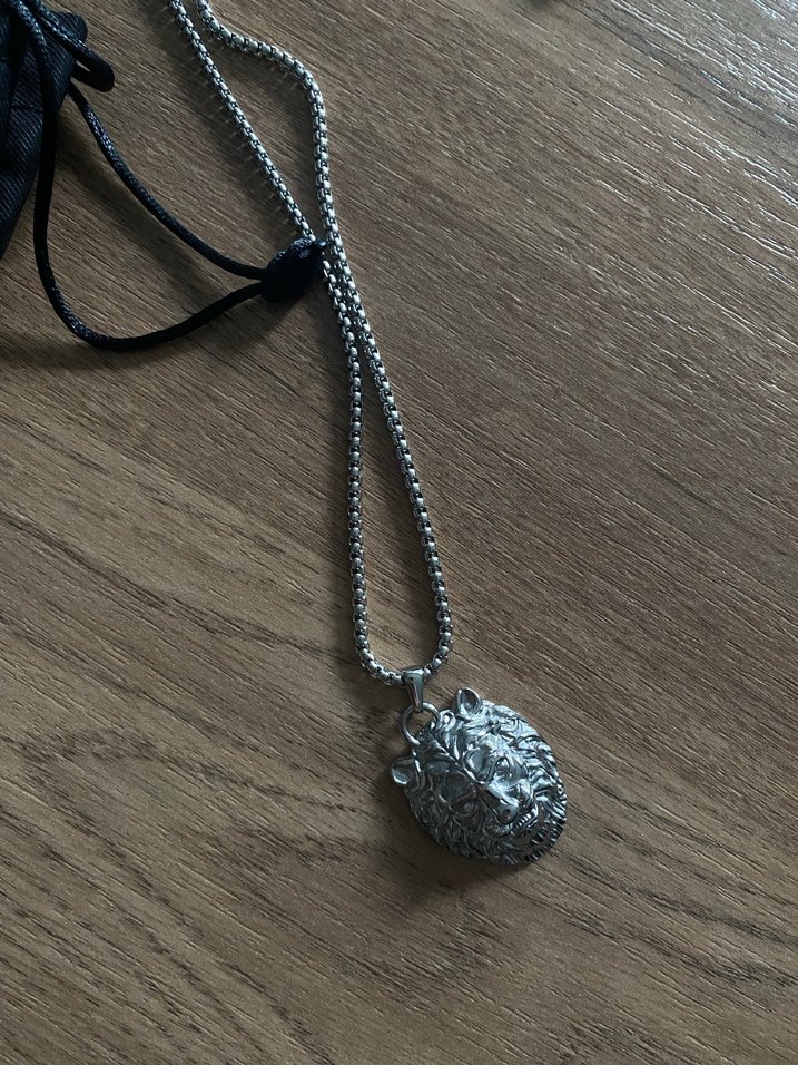 Guess Gri aslan Zincir Kolye - Görsel 5