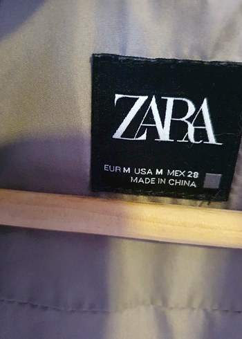 Bej Kadın Fermuarlı Yüksek Yakalı mont - Görsel 2