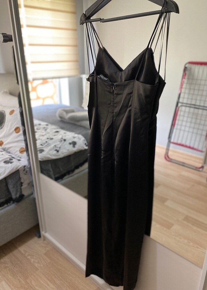 Zara saten elbise - Görsel 4