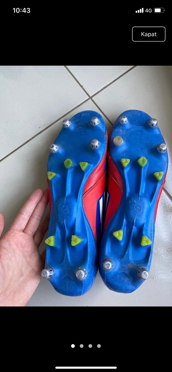 Renkli Erkek Futbol Ayakkabısı Velcro Bağcıklı krampon - Görsel 3