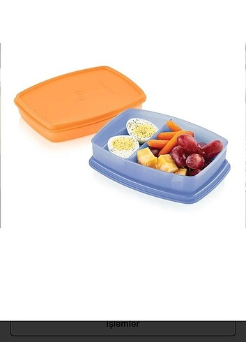 Tupperware bölmeli kaplar