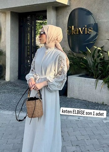 Beyaz Pamuklu Uzun Salaş Elbise