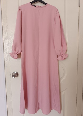 Pembe Uzun Kollu Kadın Elbise