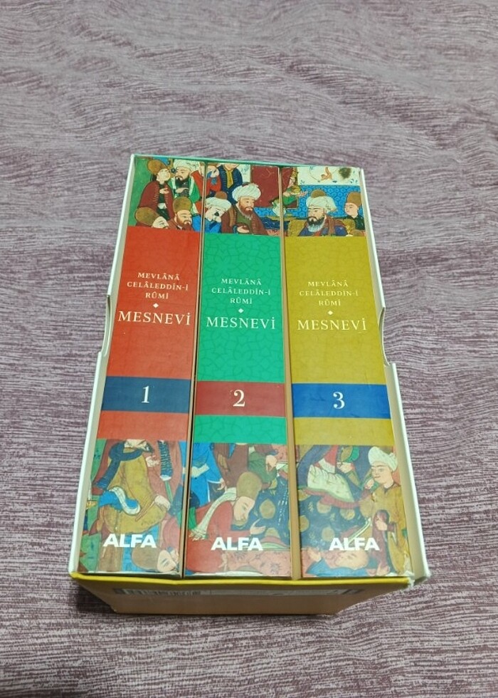Mevlana Celaleddin Rumi, Mesnevi, kutulu özel set. - Görsel 3