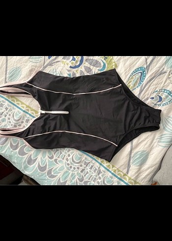 Fermuarlı Siyah Kadın Mayo - Görsel 6